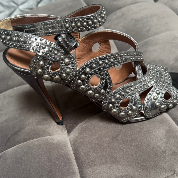 Alaia Black Embellished Strappy Heels - Picture 2 of 4